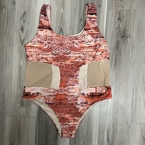 Rust/coral one piece